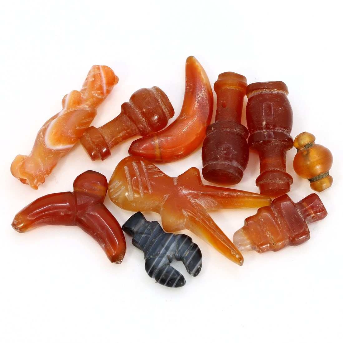 Lot of 10 Ancient Coptic Amulets - Byzantine Egypt: Discover a fascinating collection of ancient relics from Byzantine Egypt in this lot of ten Coptic amulets. Crafted with precision and artistry, these amulets come in various sizes, ranging from 12-31