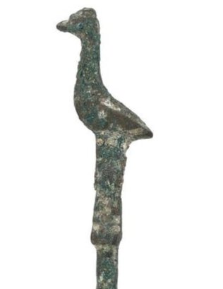 Ancient Luristan Bronze Bird Hair Pin (1000-650 BC) (1 of 3)