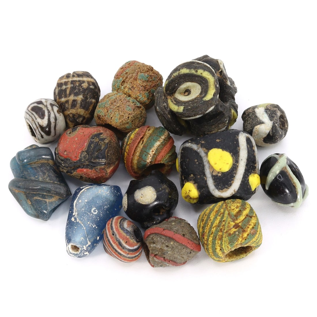 Hellenistic-Byzantine Egyptian Glass Bead Amulet Collection (1 of 2)