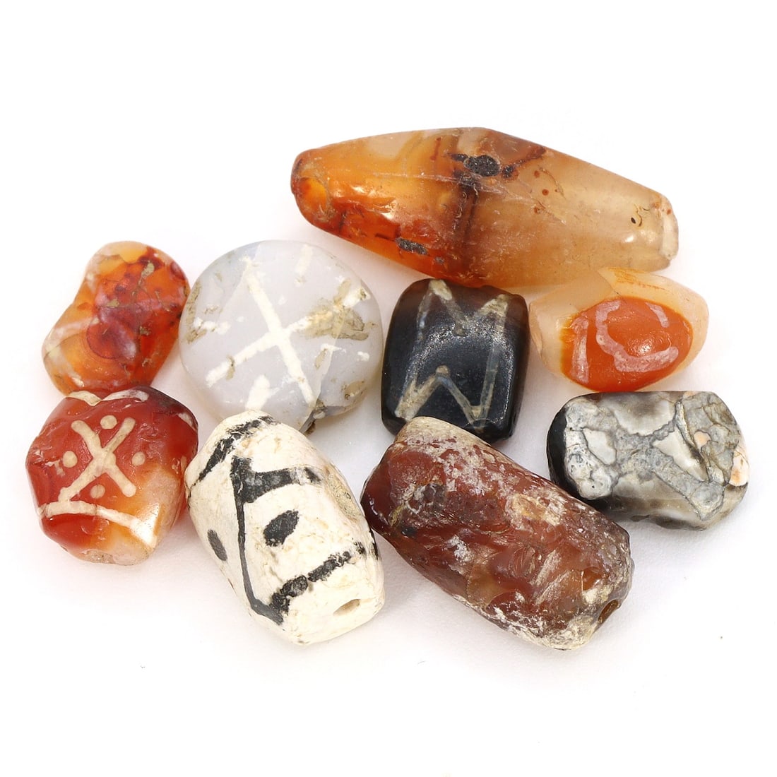 Ancient Kushan Etched Carnelian Bead Amulets (30-375 AD) (1 of 1)