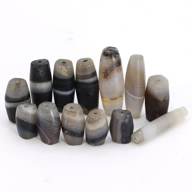 Ghana Empire Ancient Agate Bead Amulet Lot (8th-13th Century AD) (1 of 2)
