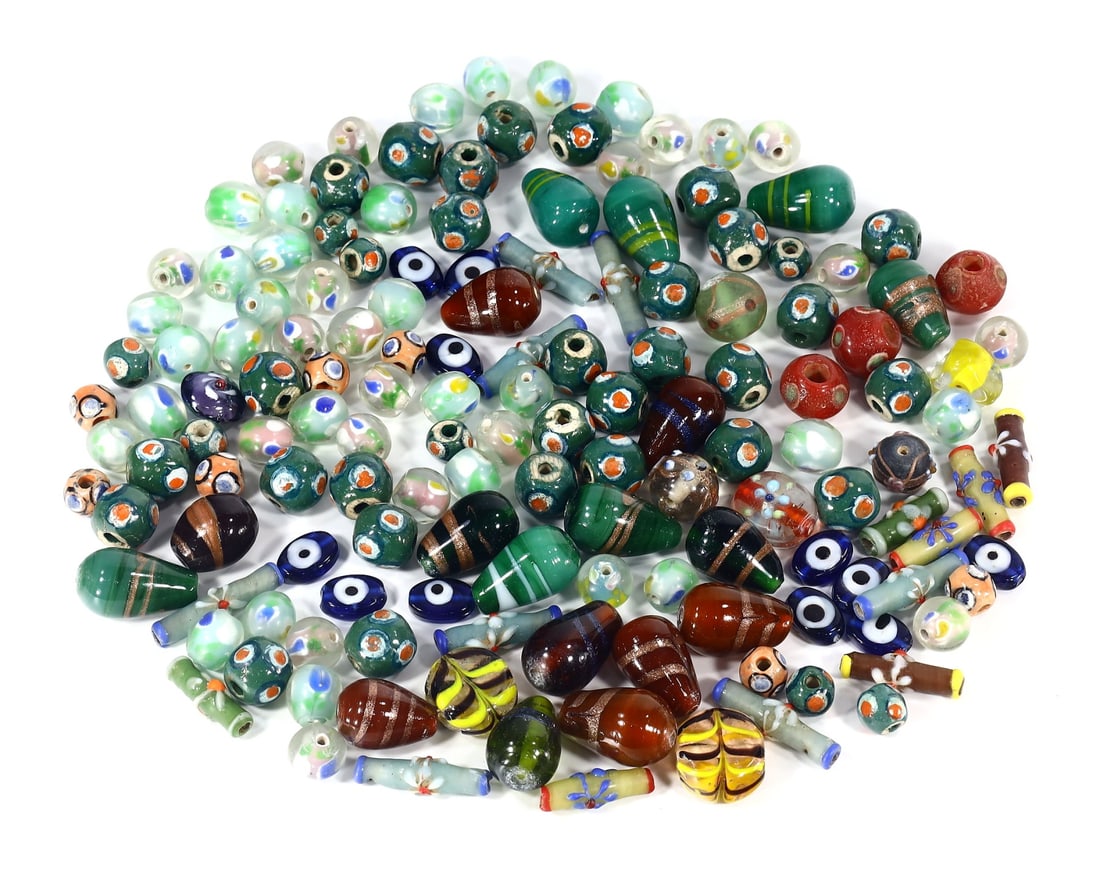 Group of 146 Vintage Art Deco Millefiori Glass Beads, Colorful Collectibles,with - Free Shipping: Dimension: 9-29mm Introduction: This exceptional collection of 146 Art Deco-era Millefiori glass beads reflects the exquisite craftsmanship of early 20th-century artisans. With dimensions,these orname