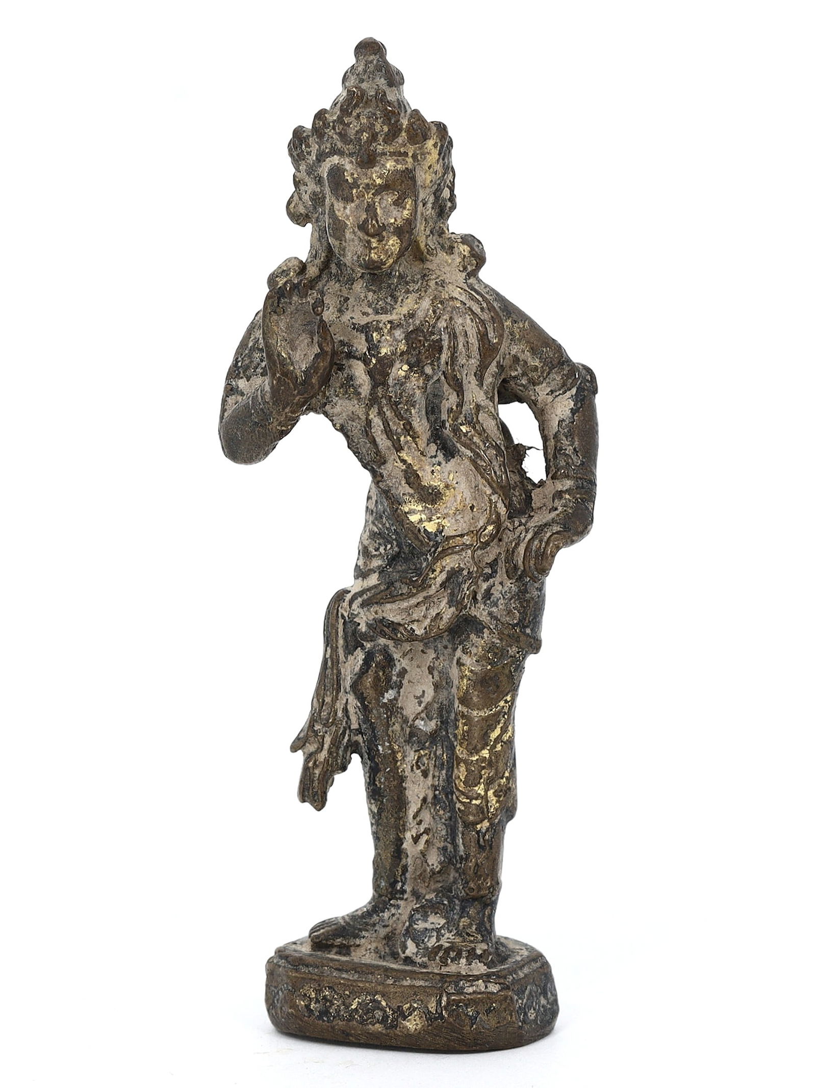 Oriental Chinese Brass Votive Figure, 19th-20th Century (1 of 3)
