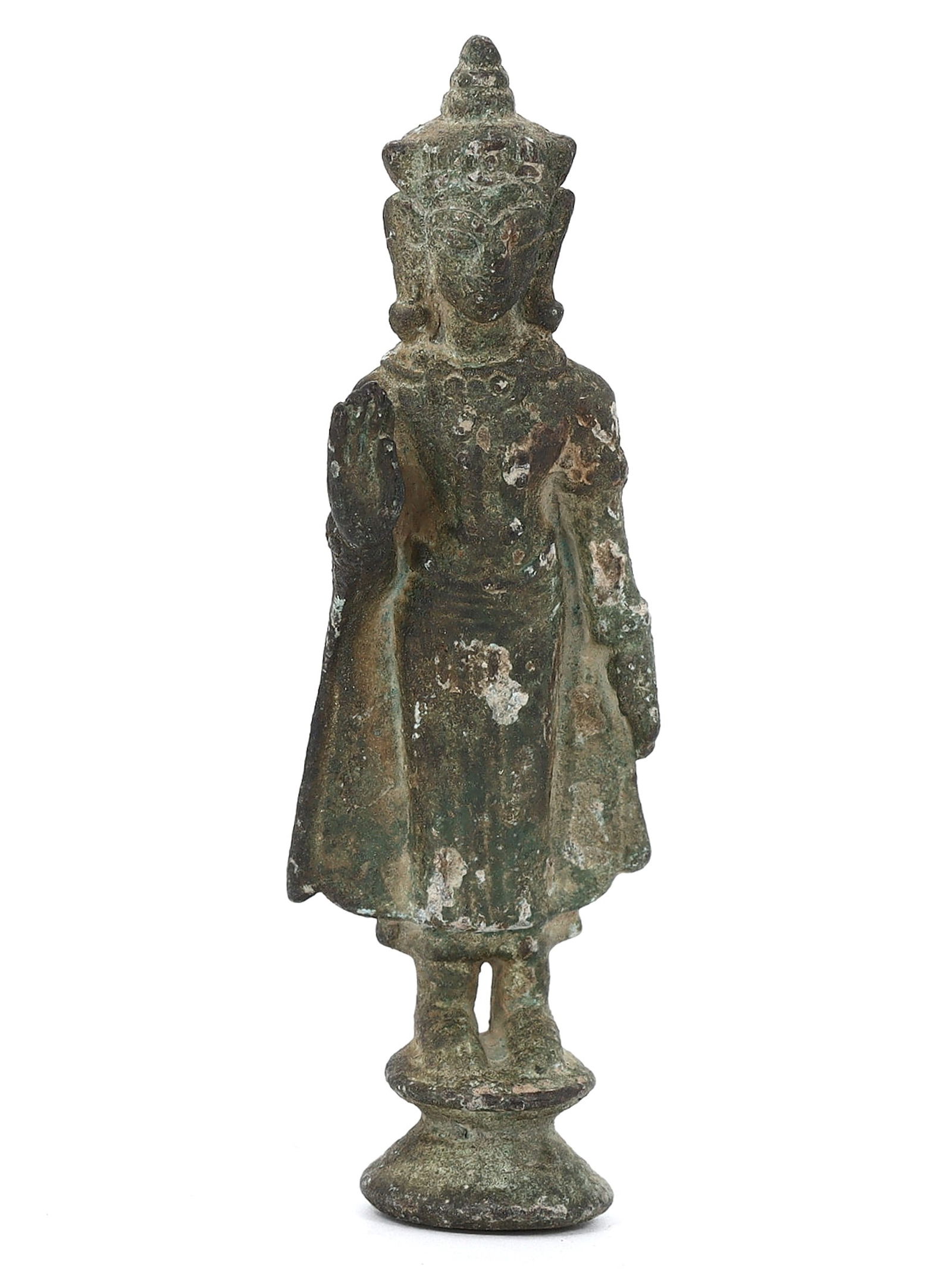 Southeast Asian Bronze Guardian Deity Figure, 15th-17th Century AD (1 of 3)