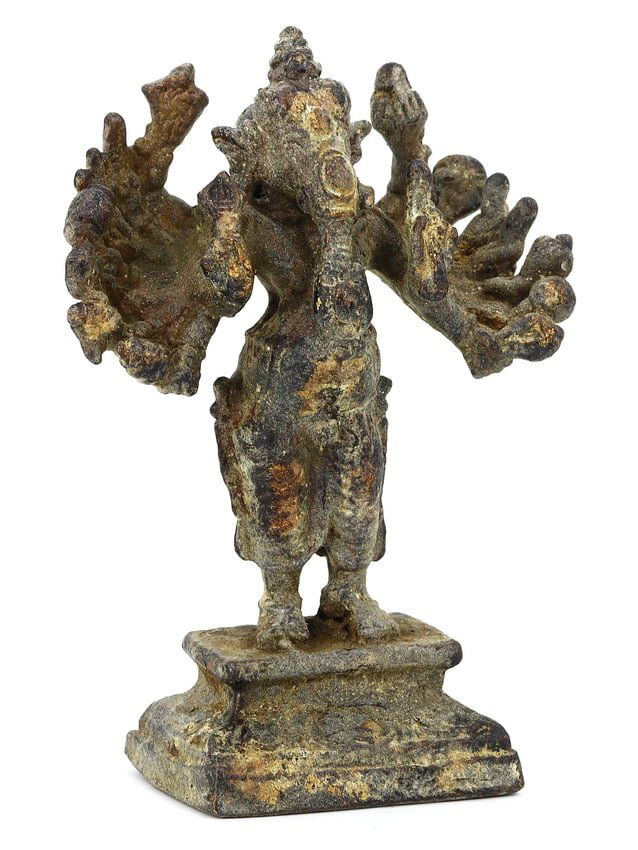 Antique Multi-Armed Brass Deity Statue, 15th-17th Century (1 of 3)