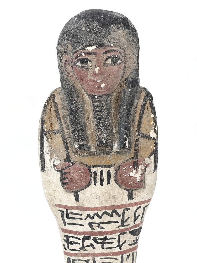 Ancient Egyptian Faience Shabti Statuette (1550-1070 BC) (1 of 6)