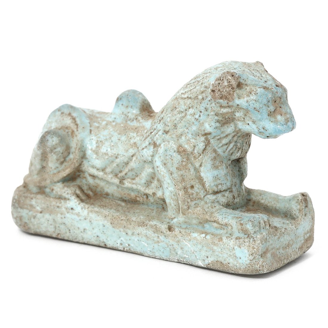Ancient Egyptian Faience Lion Amulet, 21st-23rd Century BC (1 of 5)