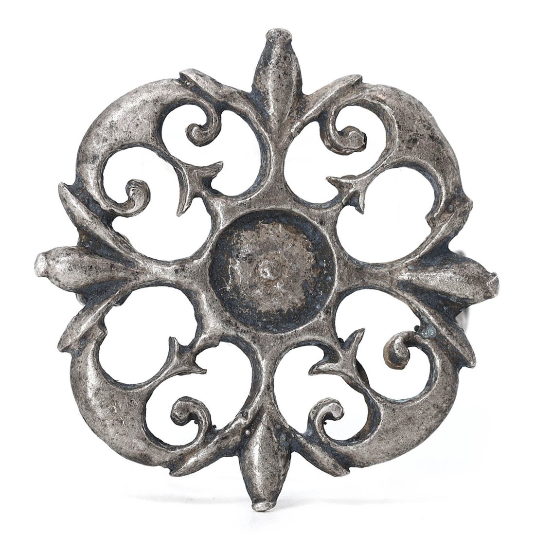 Medieval Period Intricate Silver Locket, 5th-15th Century AD: This exquisite locket from the Medieval period, measuring 3.5 cm by 3 cm by 1.5 cm or 1.38 inches by 1.18 inches by 0.59 inches, is a testament to the intricate craftsmanship of the era. Forged from s