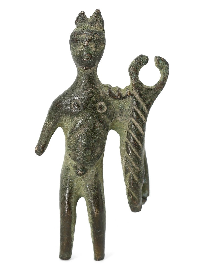 Roman Bronze Figurine with Ceremonial Attributes, 1st-4th Century AD (1 of 4)