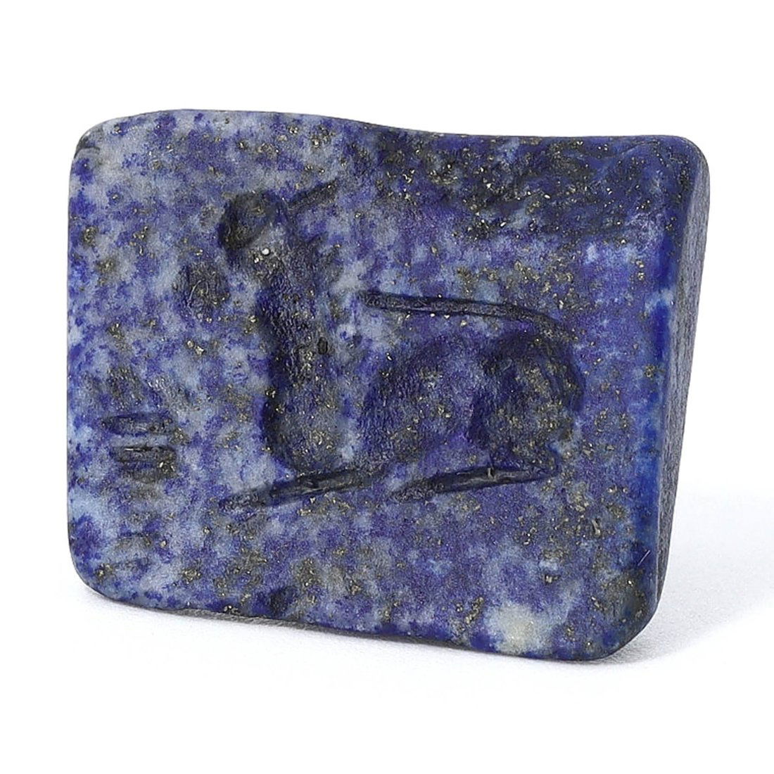 Sasanian Lapis Lazuli Stamp Seal with Ibex and Loop, 3rd-7th Century AD (1 of 4)