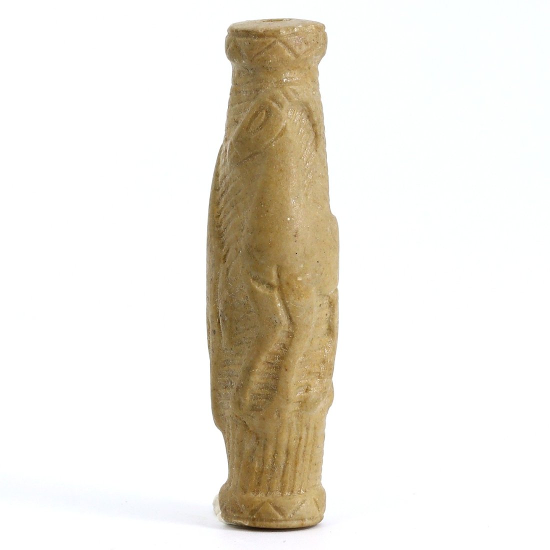 Seljuk Period Ibex Limestone Cylinder, 11th-14th Century (1 of 4)