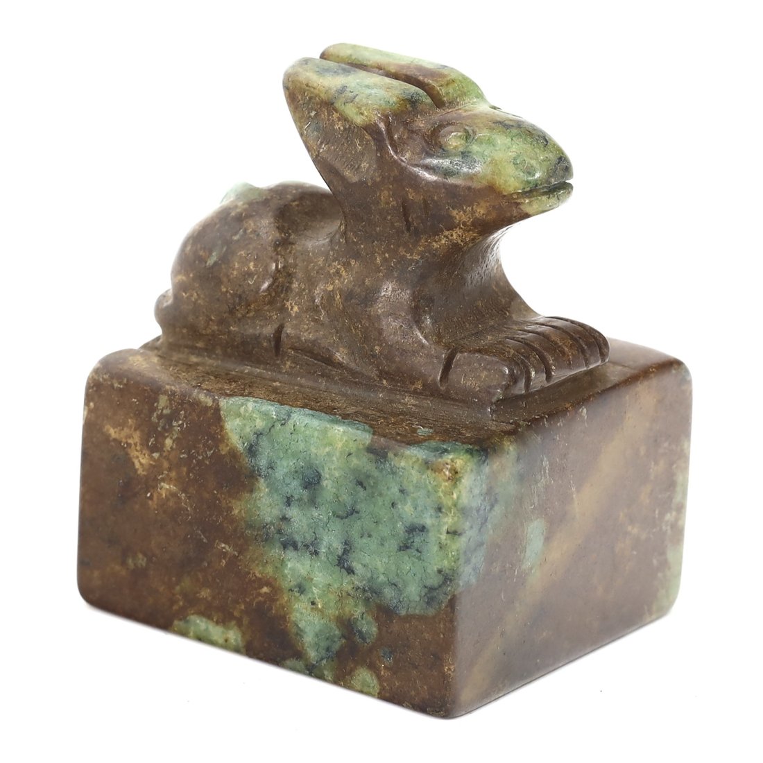 Zhou Dynasty Style Jade Stamp Seal with Mythical Beast, 20th Century (1 of 4)