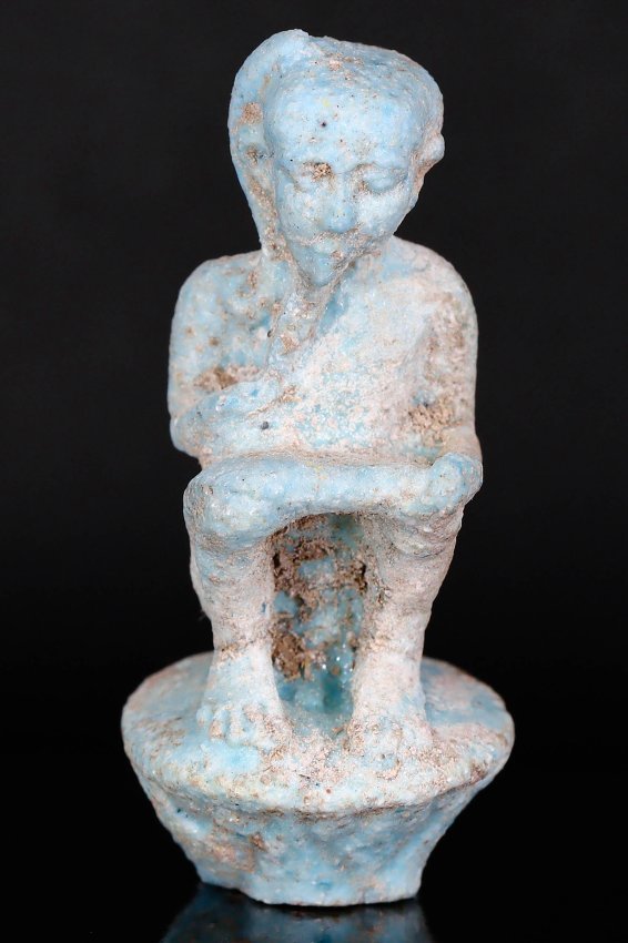 Faience Figure of Horus the Child, Egyptian New Kingdom, 1550-1070 B.C. (1 of 2)