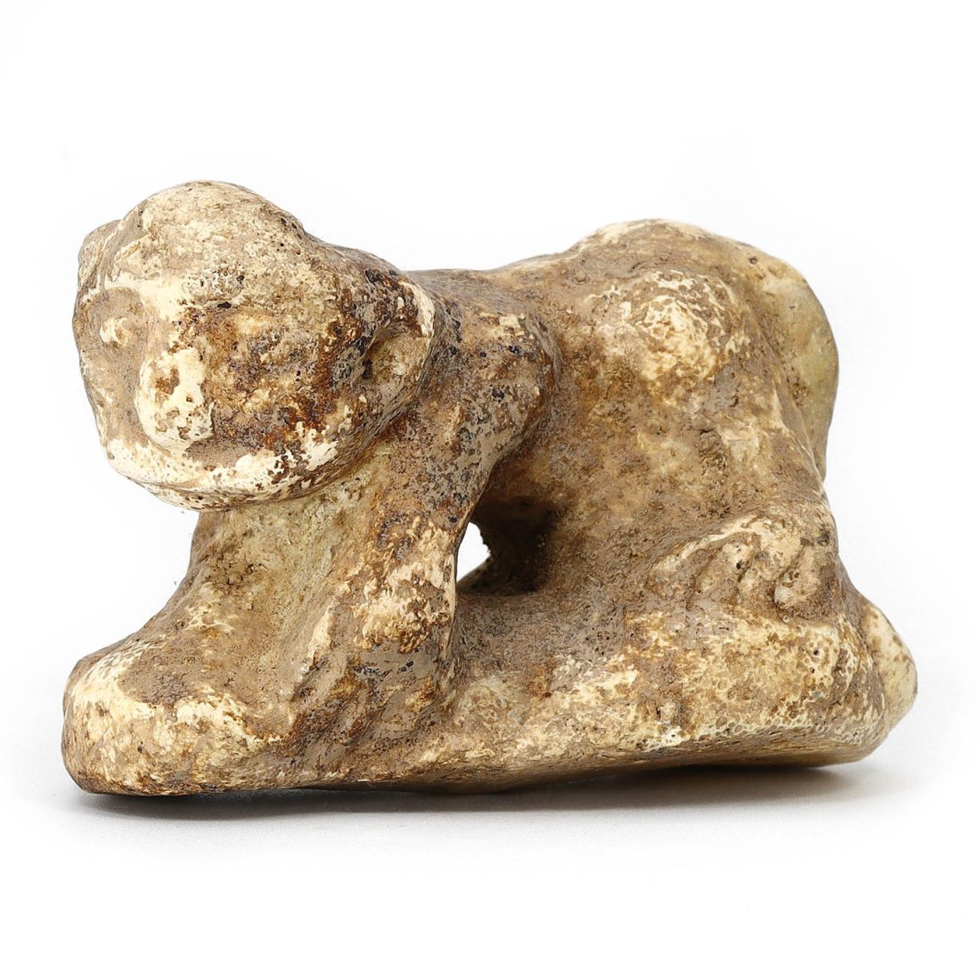Ancient Egyptian Near Eastern Bone Sphinx Figurine, 600-400 BC: This exquisite ancient bone figurine hails from the Near Eastern region and dates back to 600-400 BC. Crafted from whale bone, this piece stands as a testament to the intricate artistry of the time. M
