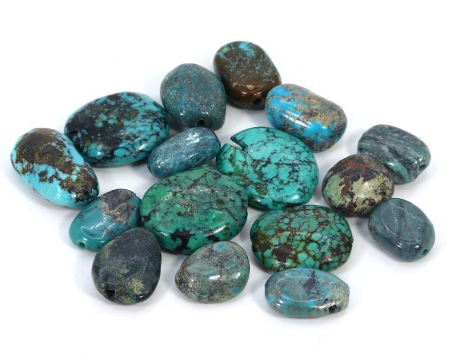 Tibetan Ming-Qing Dynasty Turquoise Mala Beads, 1368-1912 AD (1 of 2)