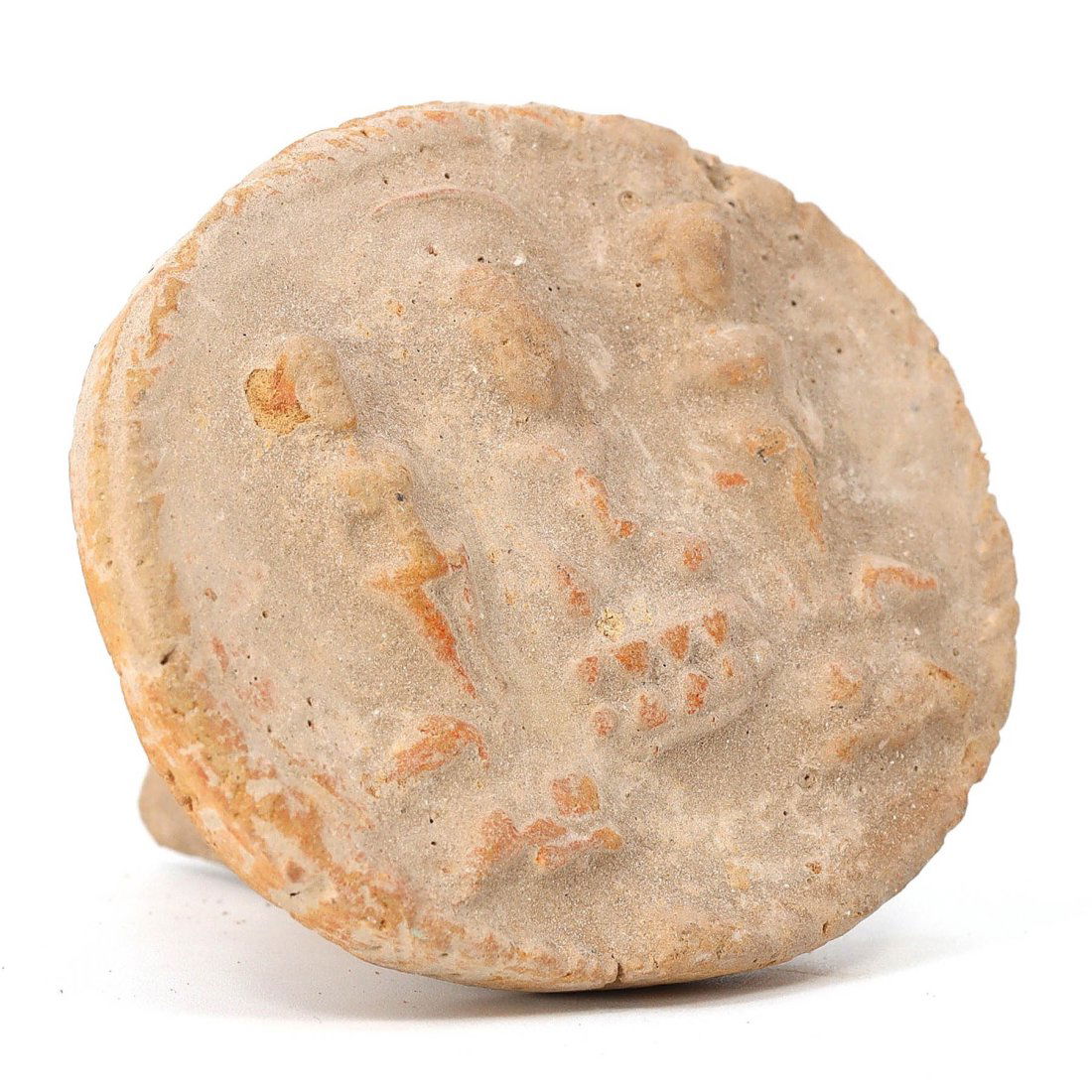 Ancient Gandhara Terracotta Stamp of Deity and Worshippers (1st-5th century AD) (1 of 4)