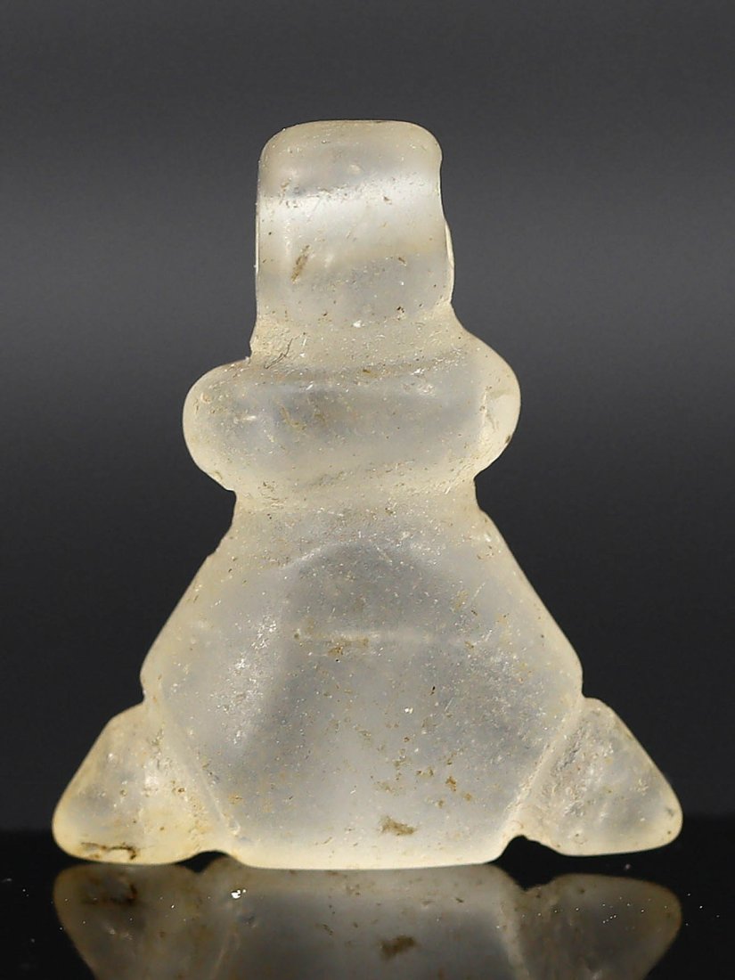 Coptic Egyptian Rocky Quartz Amulet with Nefer Sign, 3rd-6th Century AD (1 of 4)