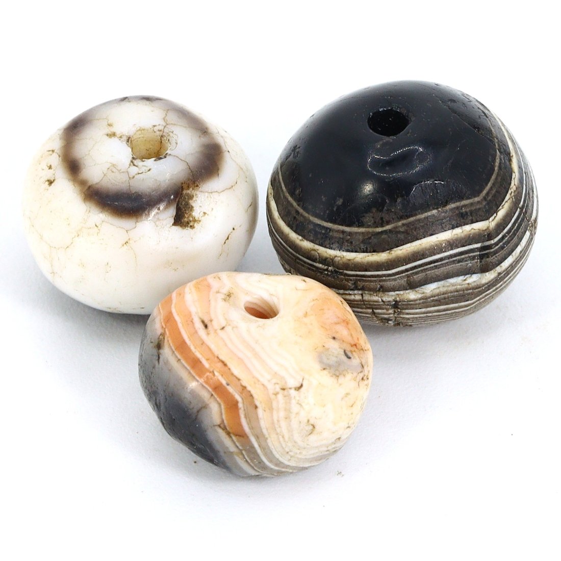 Group of 3 Neolithic Banded Agate Beads (1 of 2)