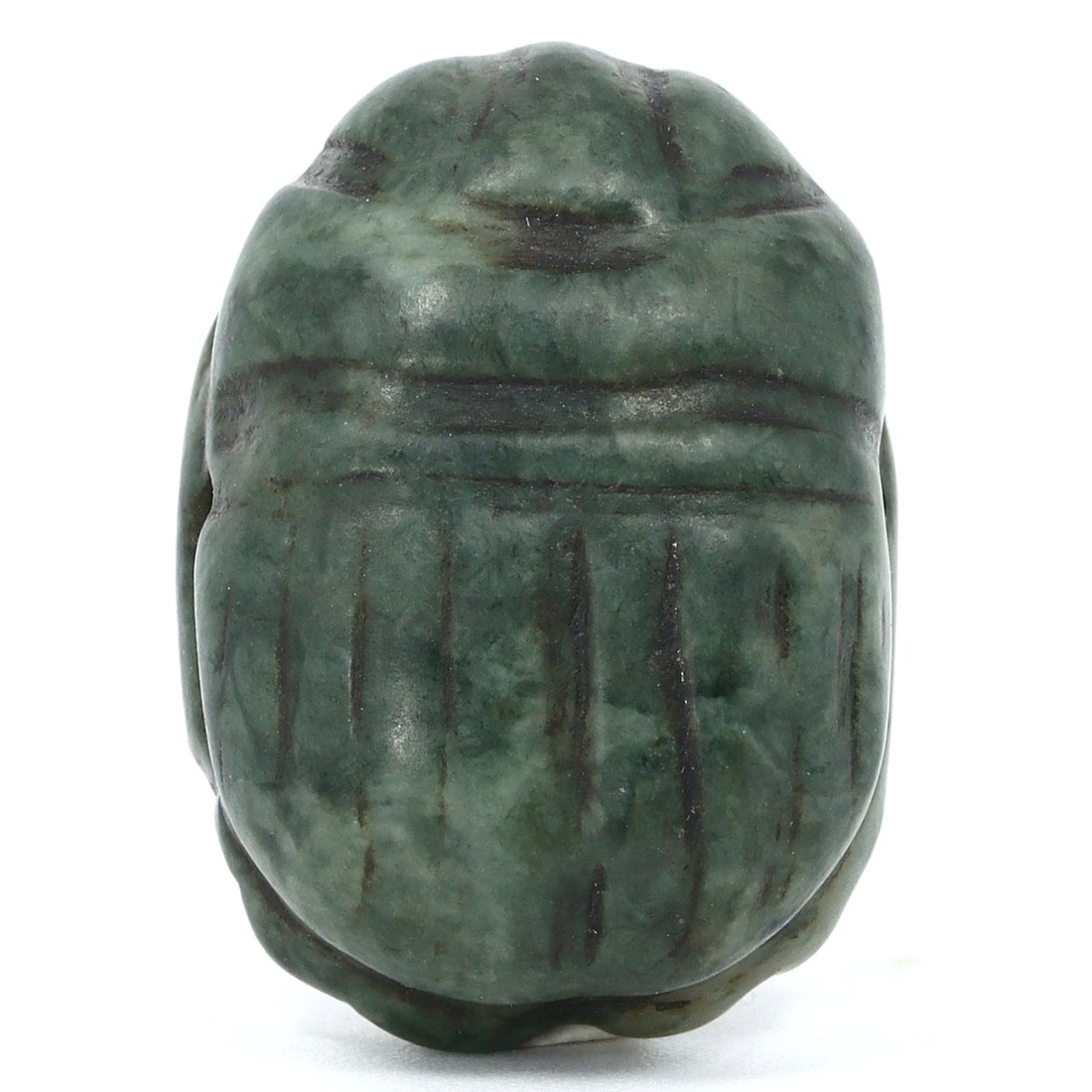 A Serpentine Egyptian Scarab Amulet, New Kingdom, 16th-11th Century B.C. (1 of 5)