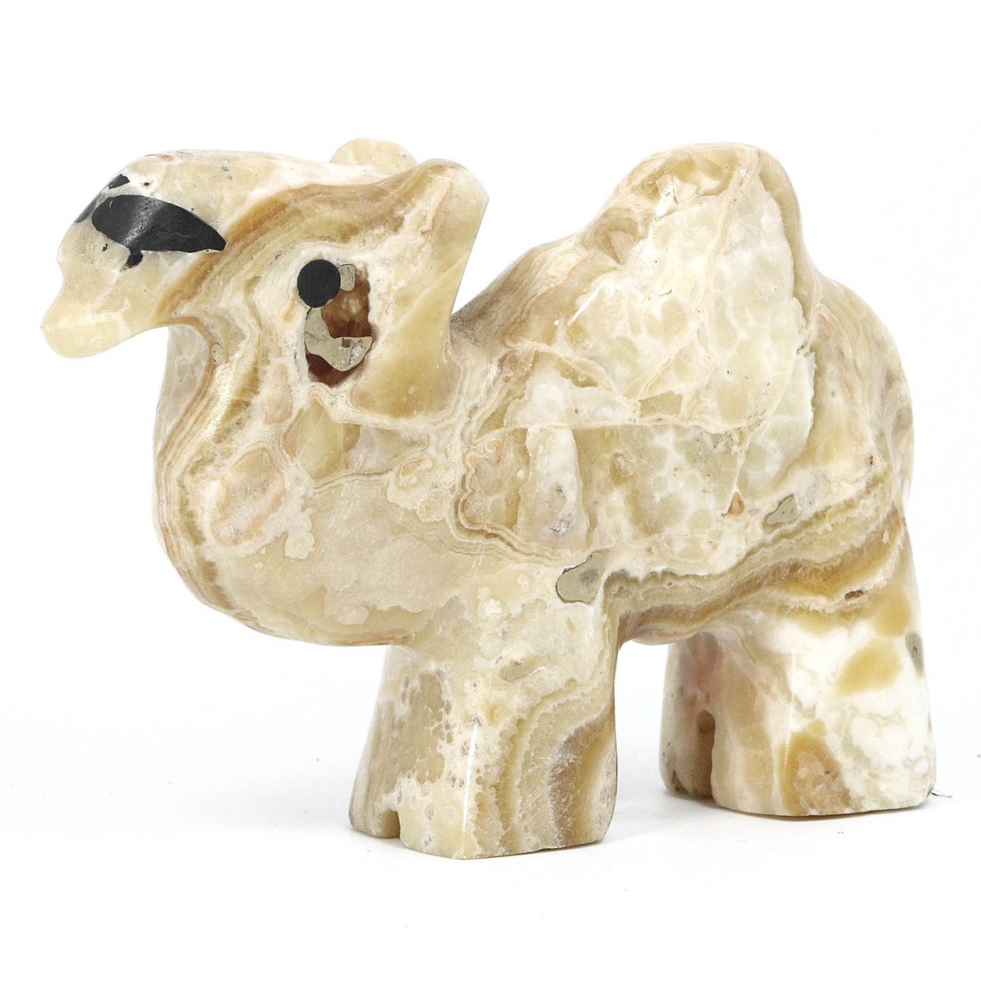 A Post-Pharaonic Egyptian Jasper Camel Sculpture: This Egyptian sculpture from the Post-Pharaonic Epoch captures the enduring essence of the desert's most steadfast companion: the camel. Crafted from what appears to be jasper, a stone valued for its 