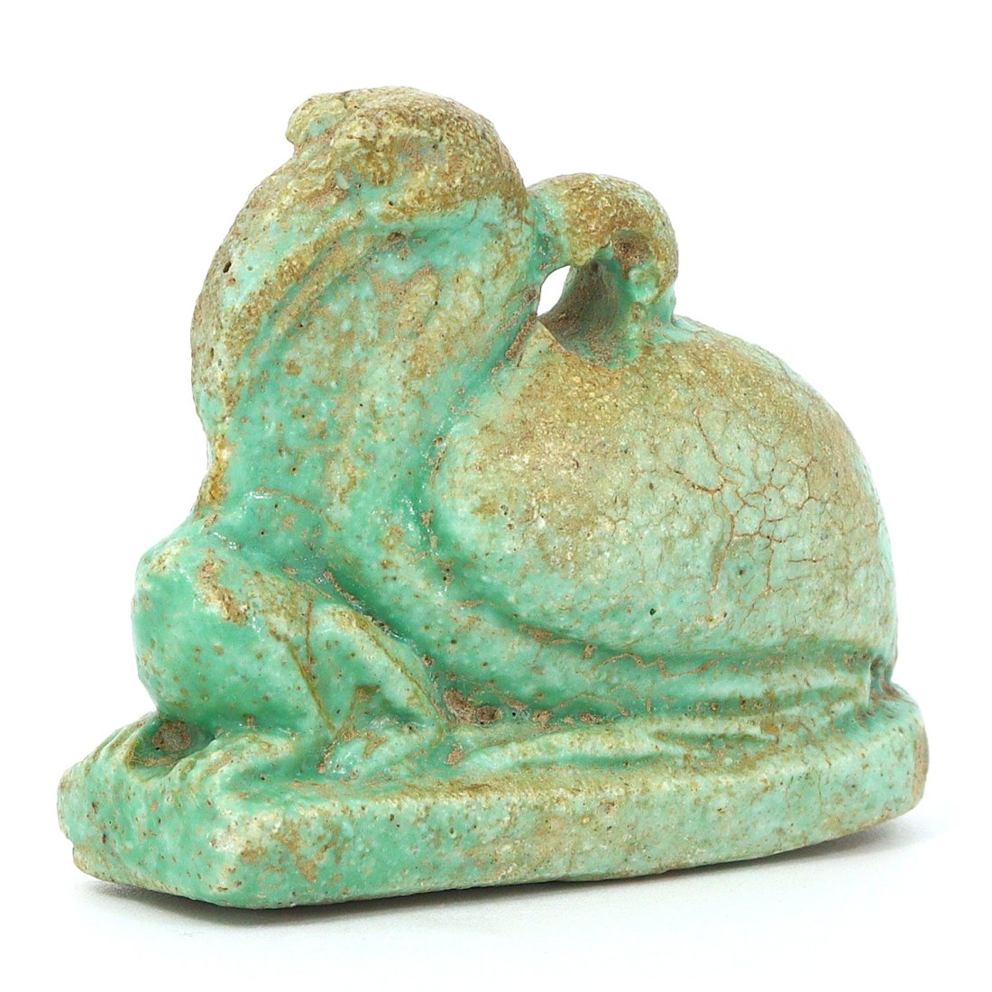 Ancient Egyptian Faience Ibis and Frog Amulet, Late Period, 664-332 BC (1 of 4)