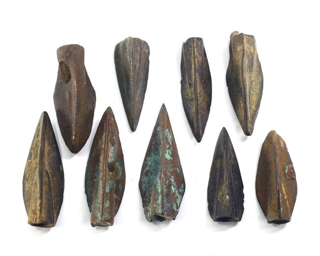 An Ancient Warrior's Bronze Arrowheads Collection (1 of 1)