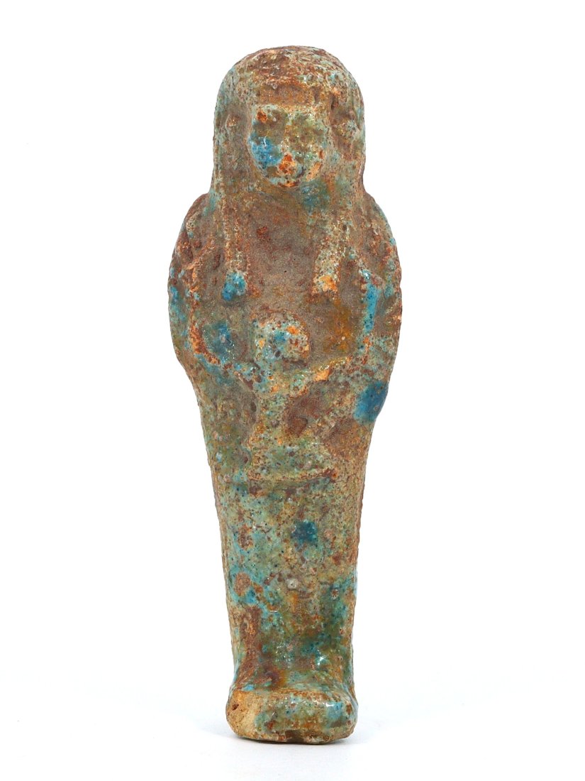 An Ancient Egyptian Faience Ushabti with a Glaze of the Heavens (1 of 3)