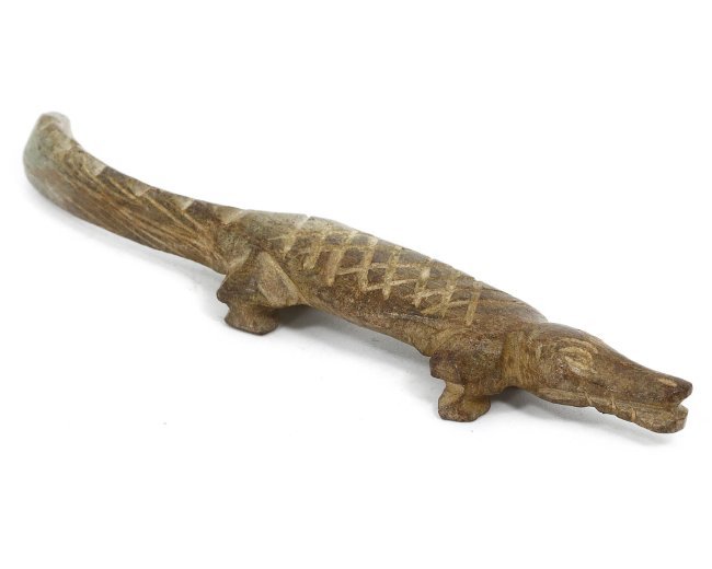 An Ancient Egyptian Deity Sobek Steatite Crocodile Amulet (1 of 3)