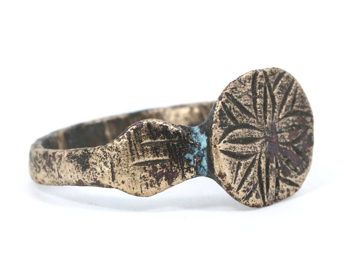 An Antique Bronze Signet Ring, Medieval Europe 5th-15th Century AD (1 of 3)
