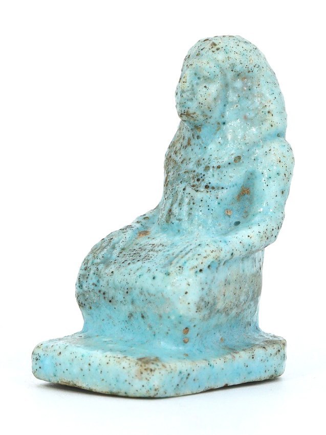 An Ancient Egyptian Faience Figurine of the Goddess Isis (1 of 5)