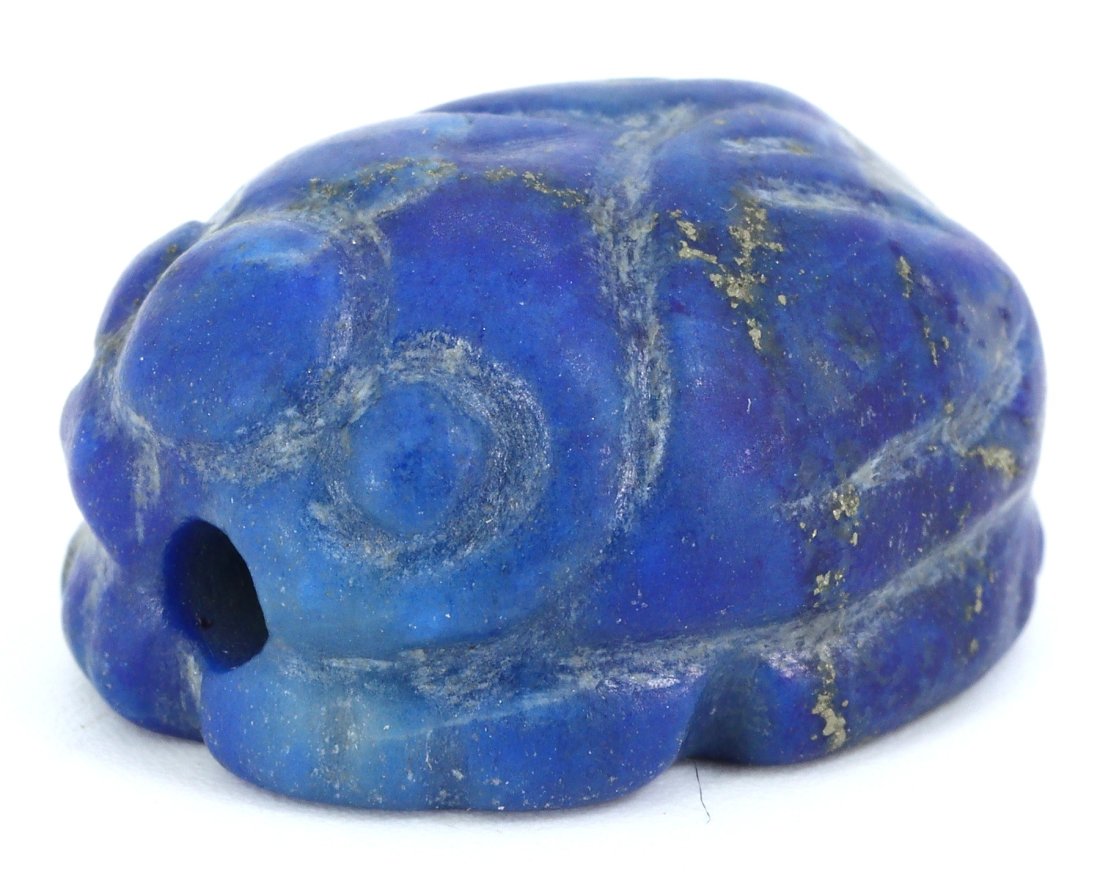 An Ancient Egyptian Lapis Lazuli Scarab Amulet (1 of 7)