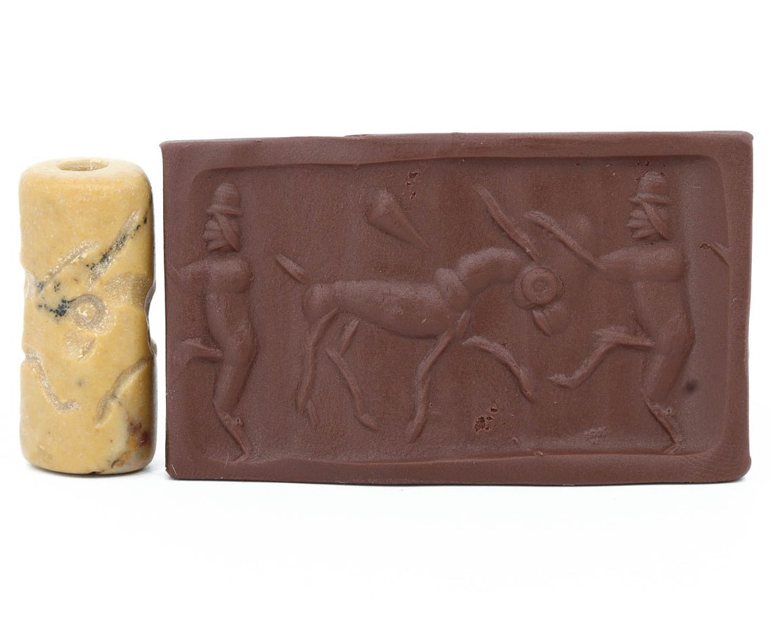 An Ancient Egyptian Stone Cylindrical Stamp Seal (1 of 4)