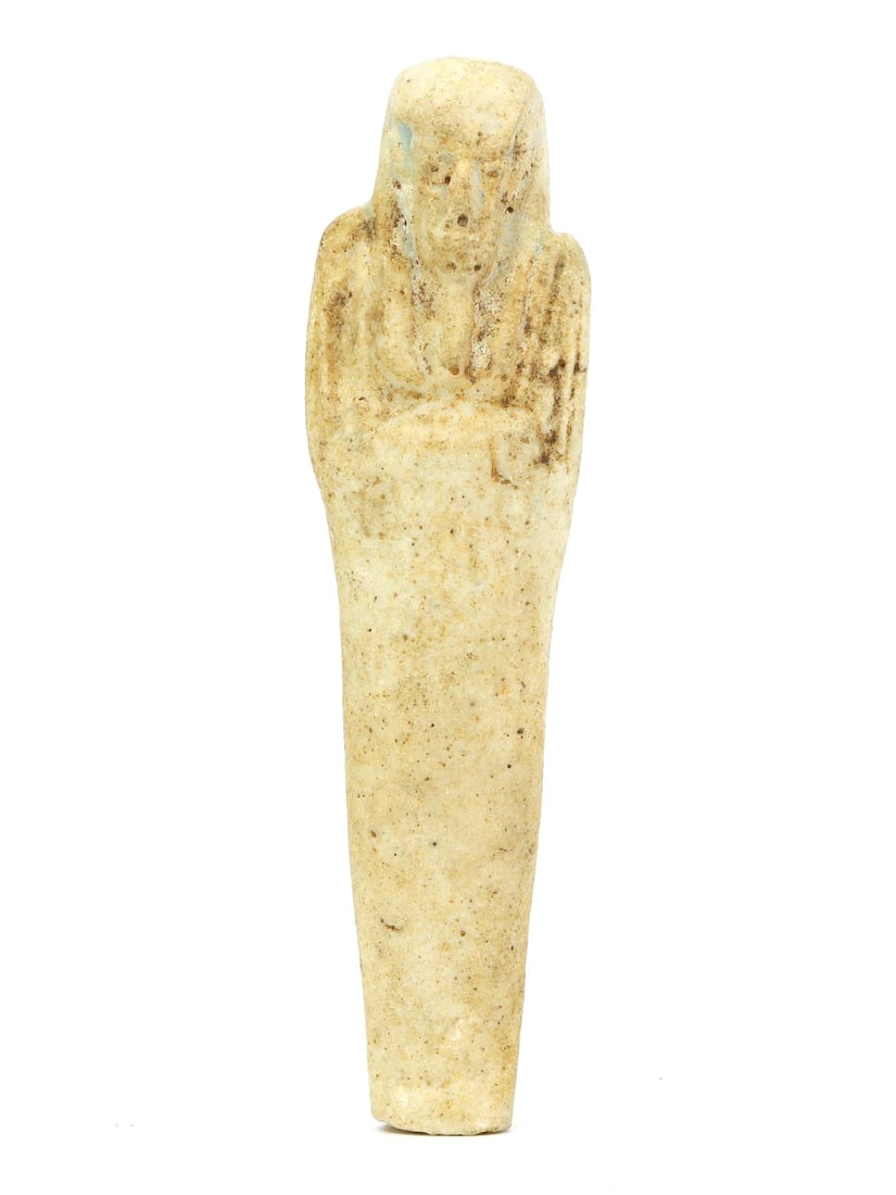 An Ancient Egyptian Limestone Ushabti, Symbol of Eternal Servitude (1 of 3)