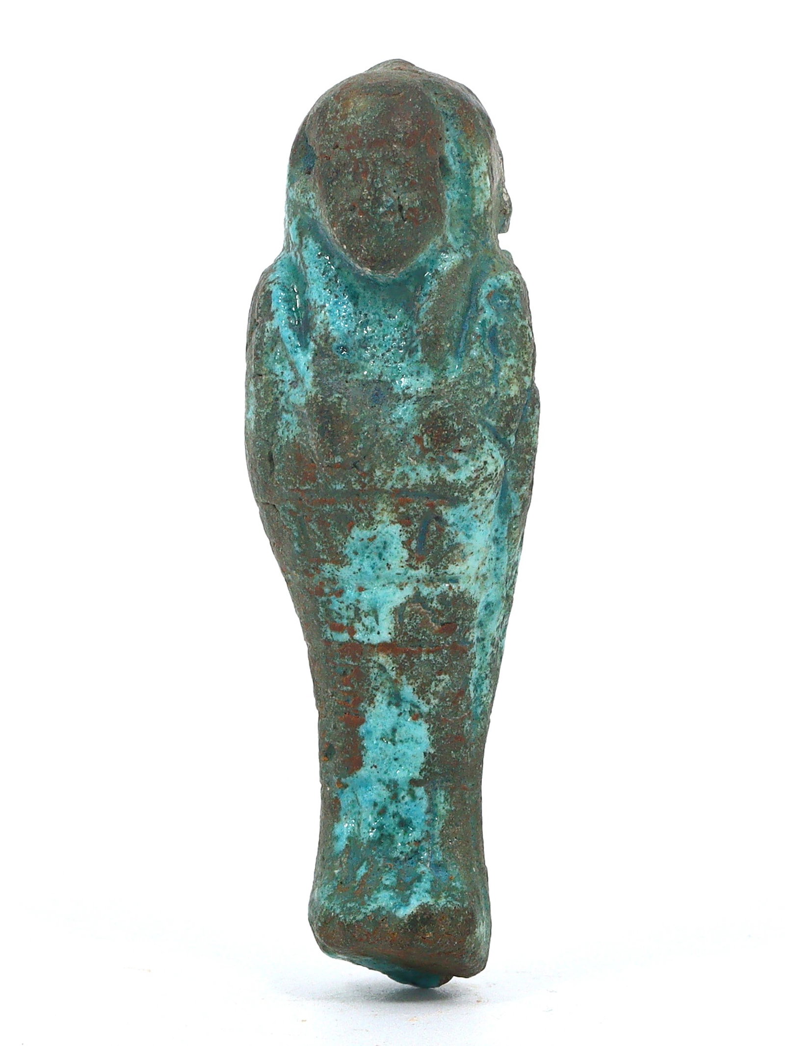 An Ancient Egyptian Faience Ushabti: Miniature Envoy of the Afterlife (1 of 3)
