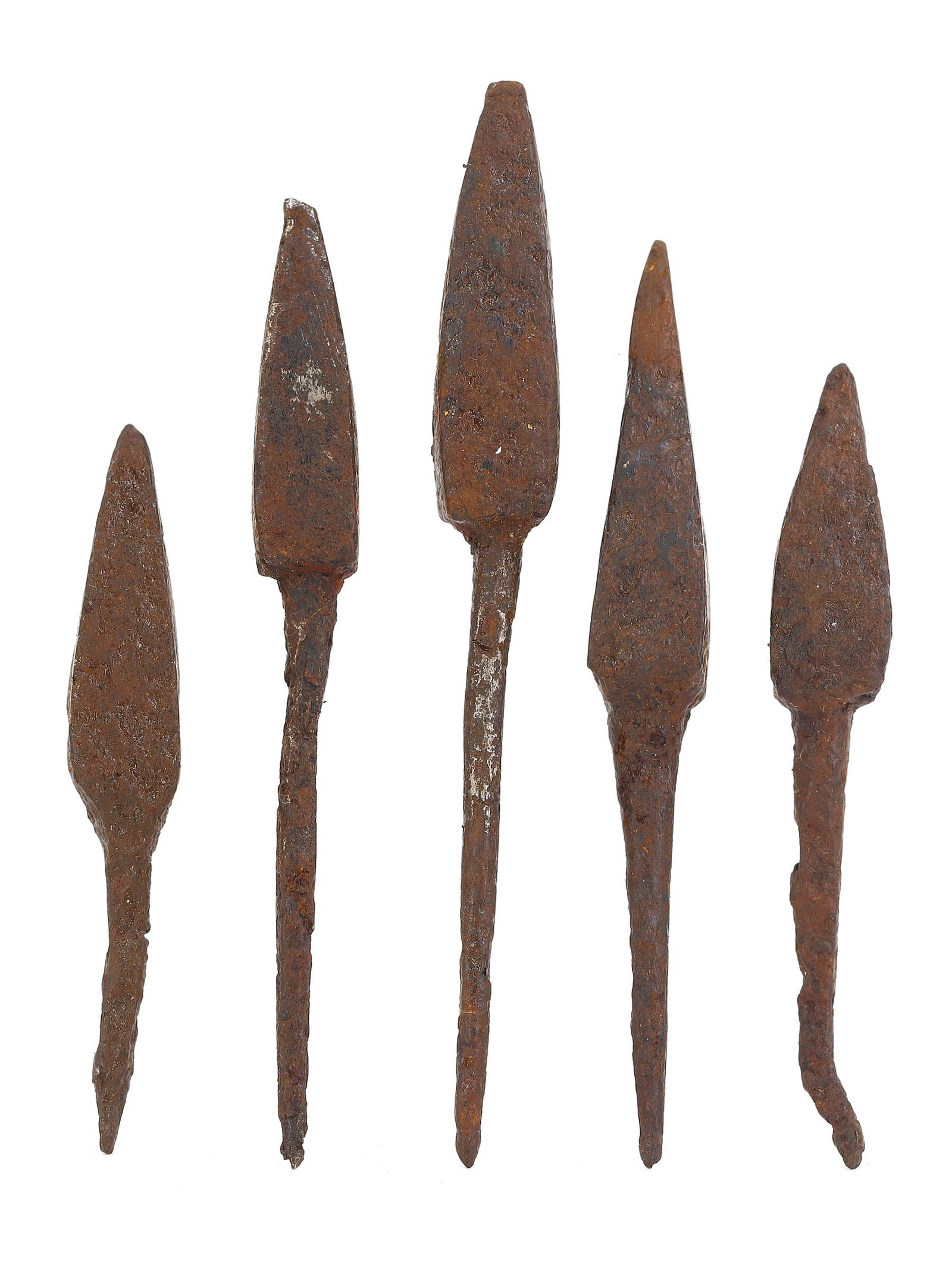 A Set of Ancient Iron Arrowheads, Roman Period (1 of 2)