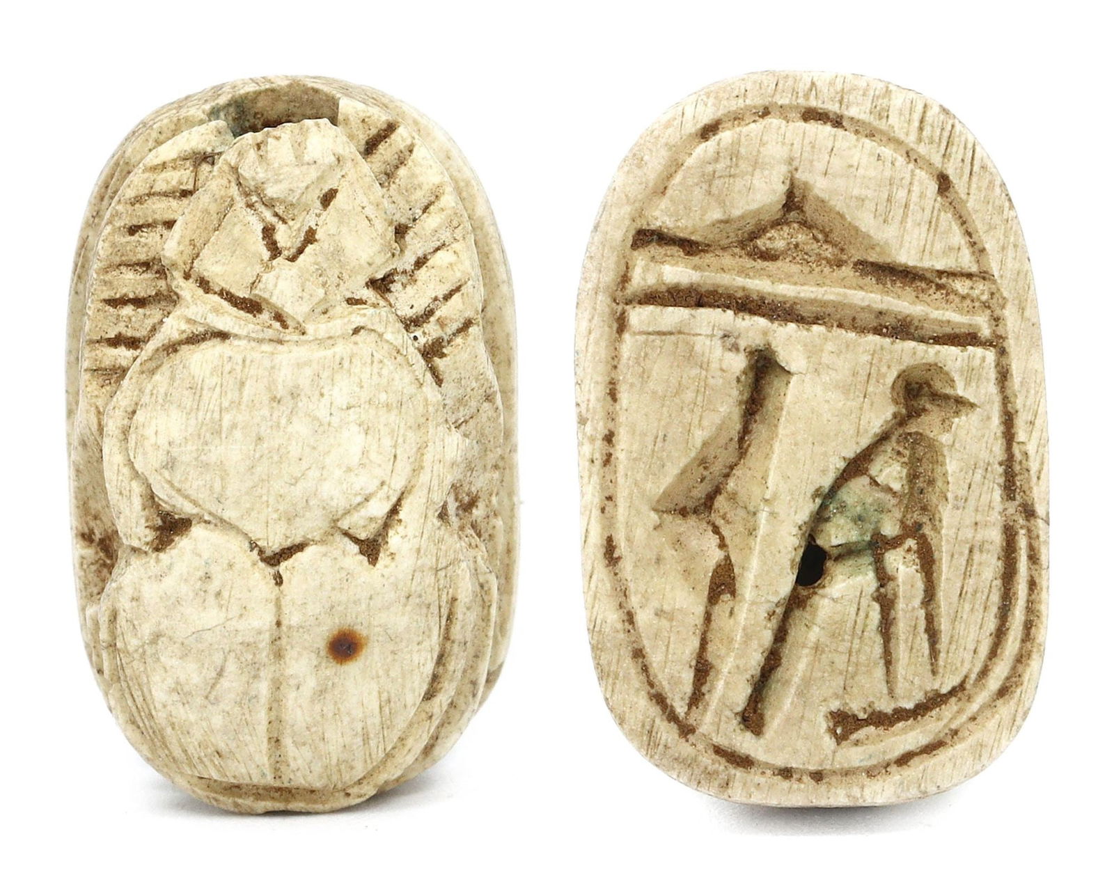 An Ancient Egyptian Alabaster Scarab Seal, New Kingdom Period (1 of 5)