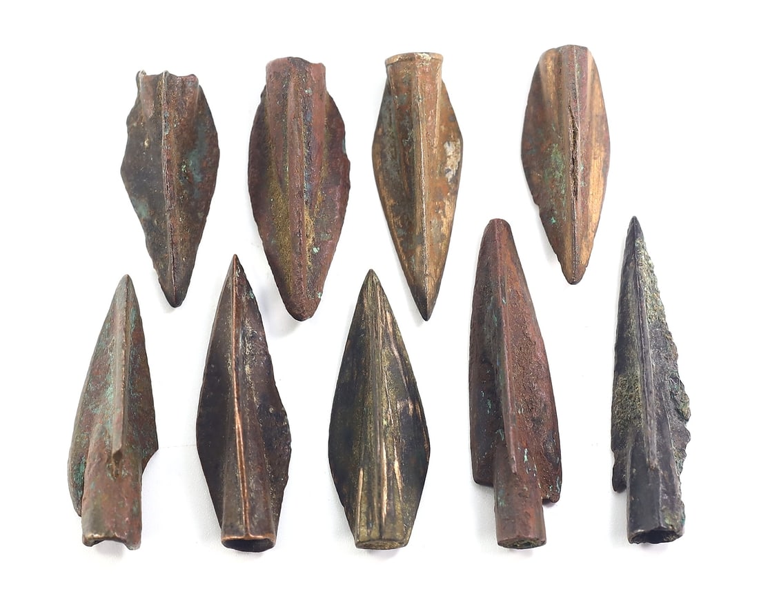 An Array of Nine Bronze Arrowheads, Suggested Classical to Hellenistic Origin (1 of 1)
