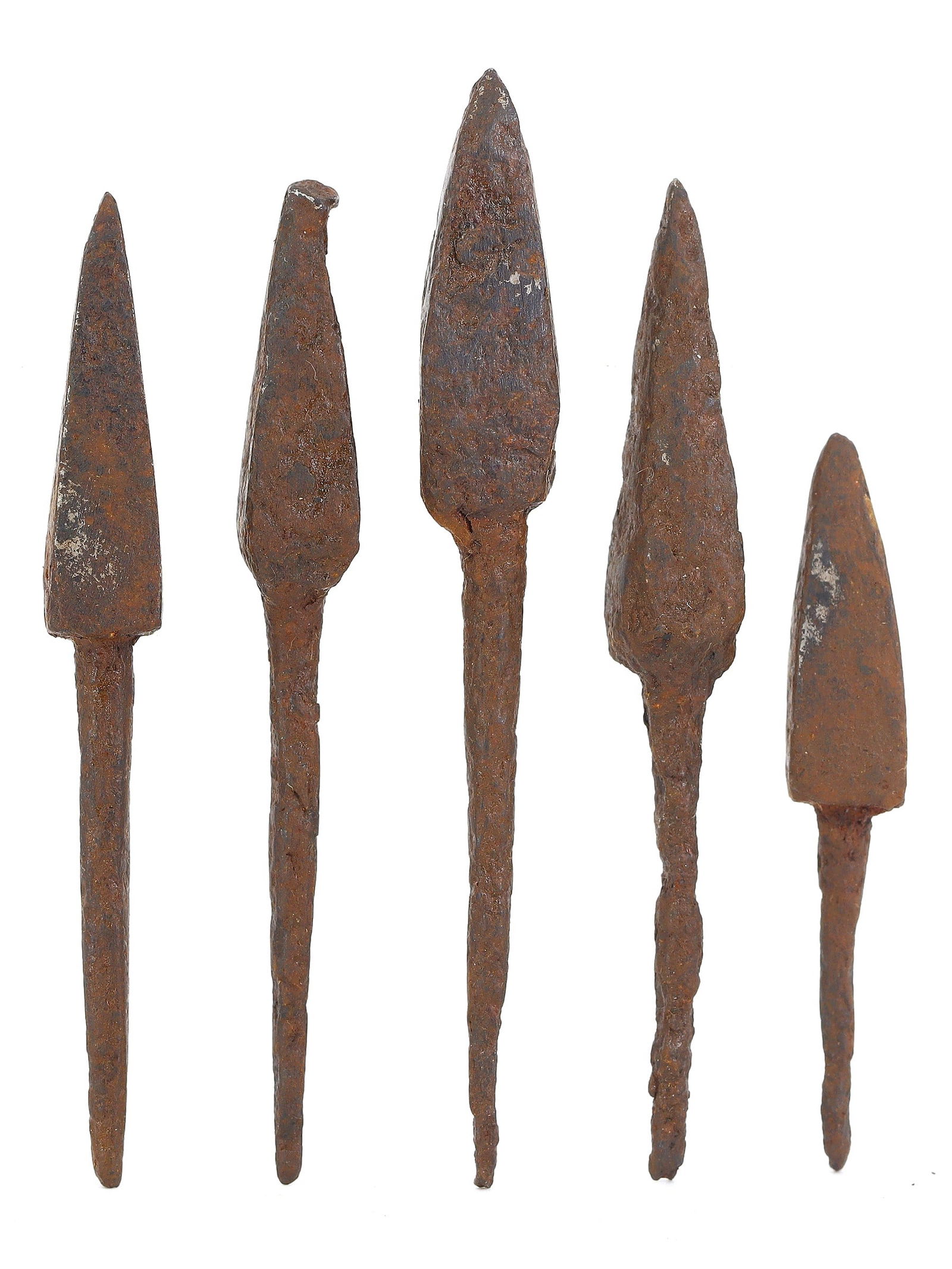A Set of Ancient Iron Arrowheads, Roman Period (1 of 2)