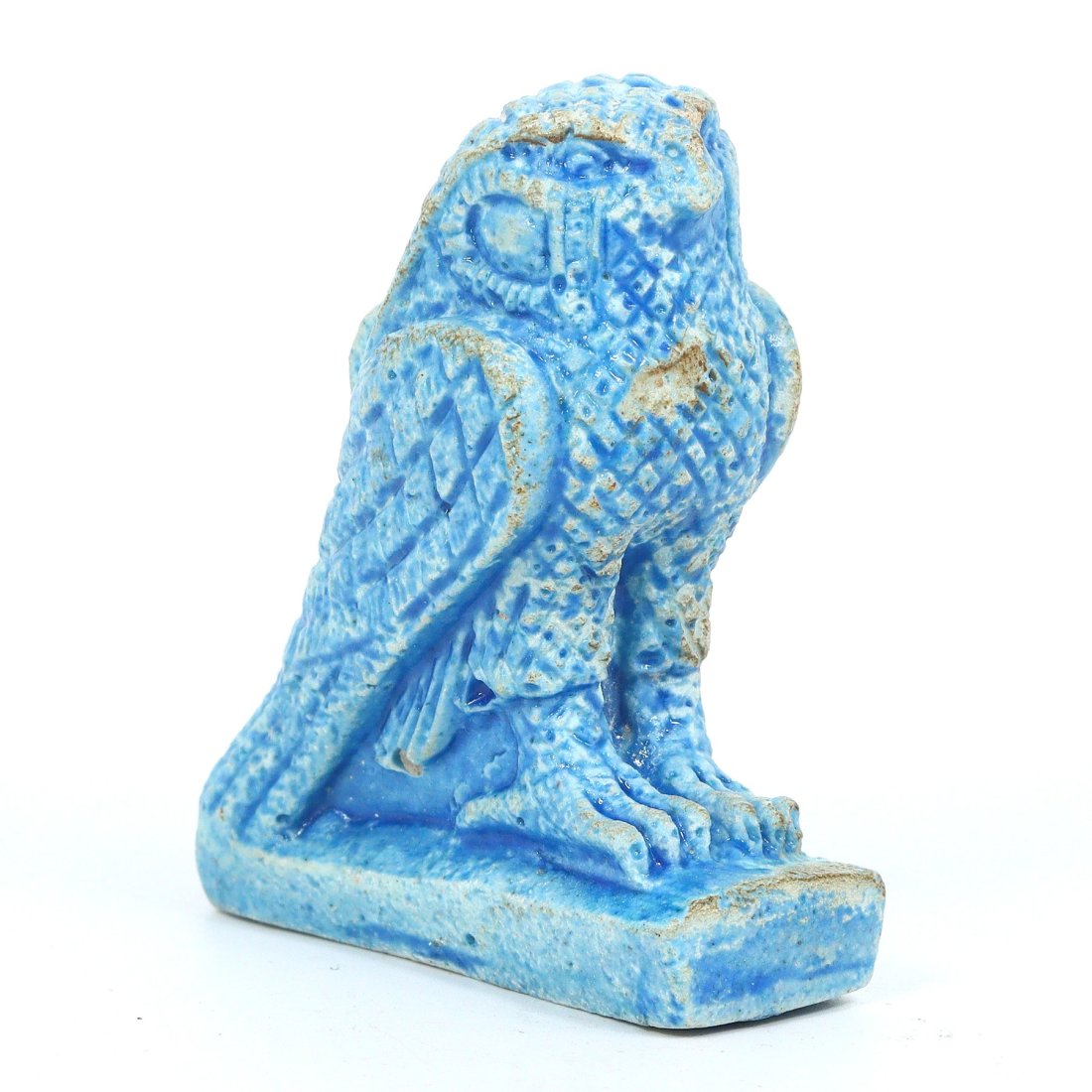 An Egyptian Faience Figurine of Horus as a Falcon (1 of 5)