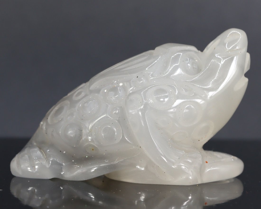 White Jade Sculpture: A Chinese Folk Art Frog (1 of 5)