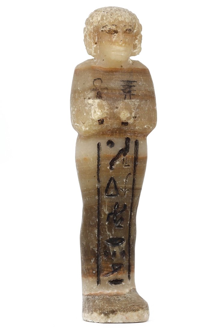 An Egyptian Alabaster Ushabti with Hieroglyphic Inscriptions (1 of 6)