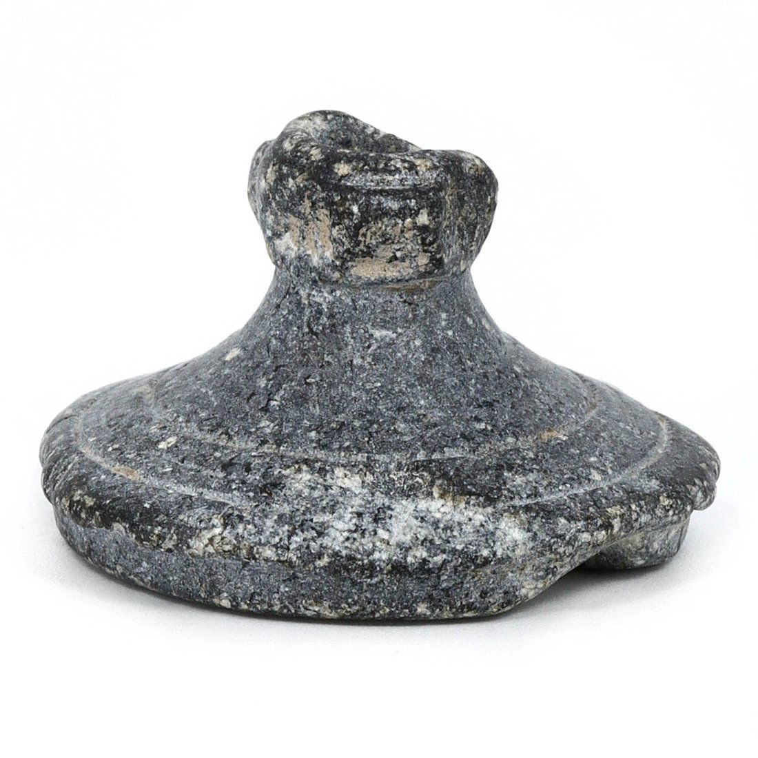 A Neolithic Era Stone Grinding Tool with Central Perforation, Artifact of Daily Life (1 of 3)