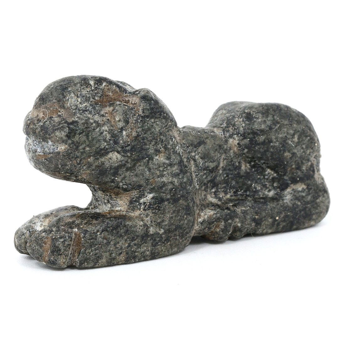 An Egyptian Stone Amulet of a Recumbent Lion, Embodiment of Royalty and Strength (1 of 3)