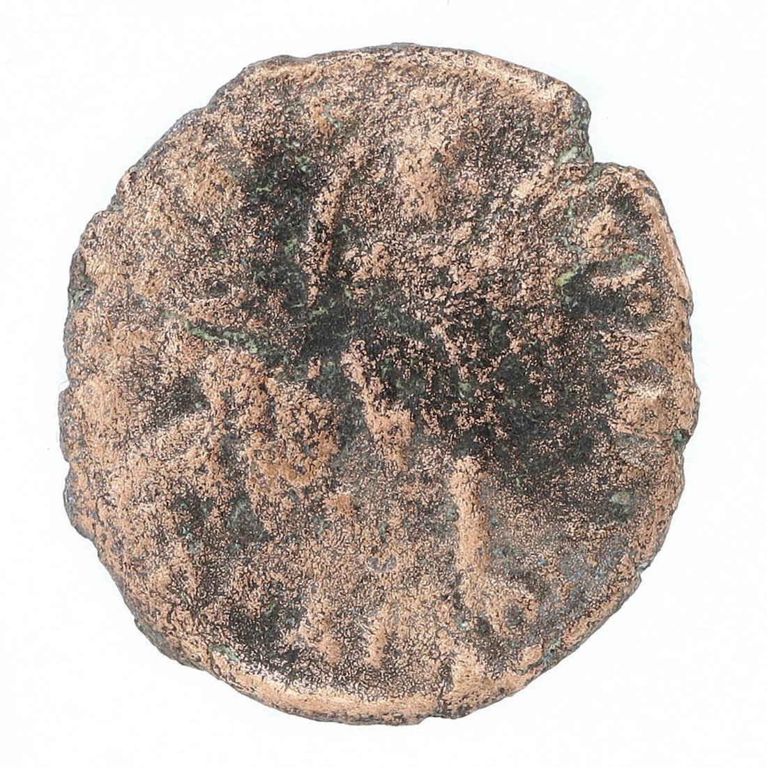 An Roman Empire Portrait Coin: Dimensions: 0.67 x 0.63 inches (1.7 x 1.6 cm)