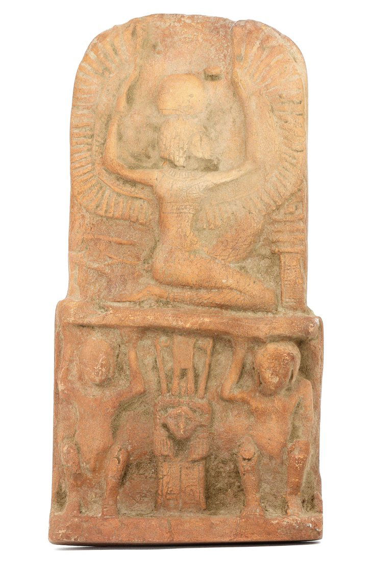 An Egyptian Terracotta Plaque Art of the Sun God’s Praise (1 of 3)