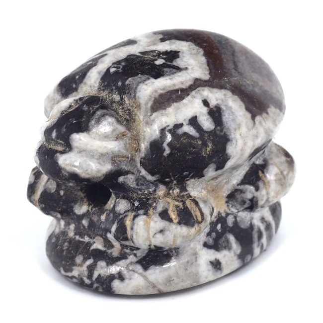 An Egyptian Marble Scarab Amulet with Naturalistic Detailing: dimension: 3.5 x 2.5 cm