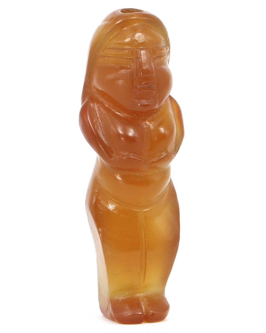 Ancient Bead  Carnelian Amulet of the Pensive Guardian (1 of 3)