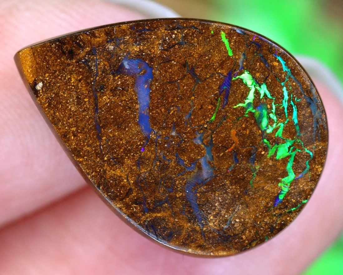 8.8 Ct Koroit Boulder Opal Polished - Australian Opal - Freeform Cabochon (1 of 3)