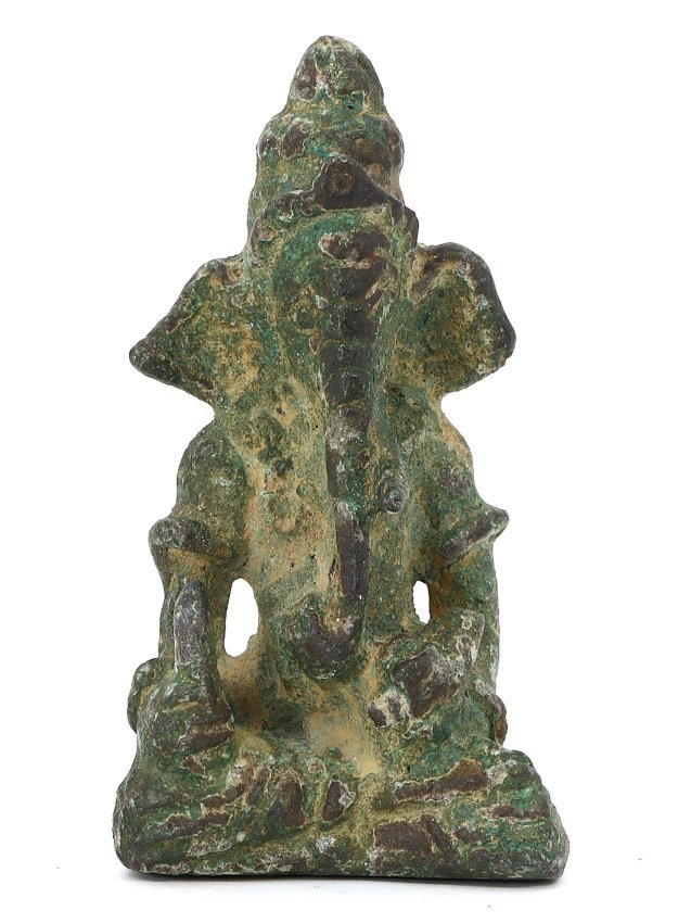 Antique Indo-Himalayan Elephant-Headed Votive Idol: Dimension: 5.5 x 3 cm