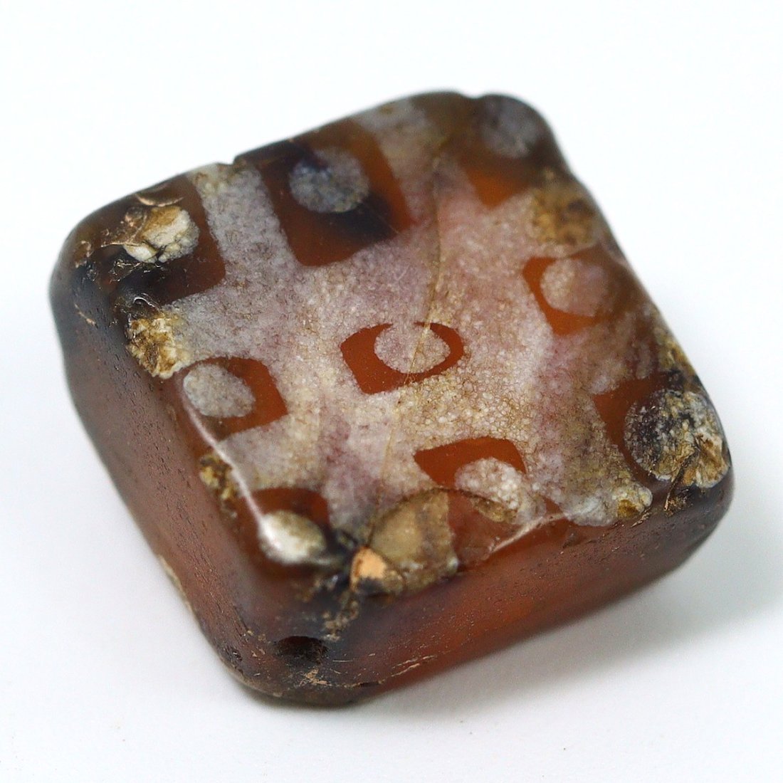 Ancient Bead Himalayan Silk Road Tibetan Etched Carnelian: Dimension:1x0.5 cm
